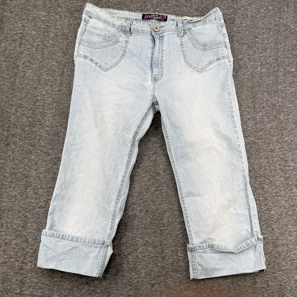 Angels Y2K Women's Size 22 W Deep Cuff Denim Capris